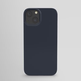 Dark Gray Blue Solid Color Pantone Blueberry 19-4021 TCX Shades of Black Hues iPhone Case