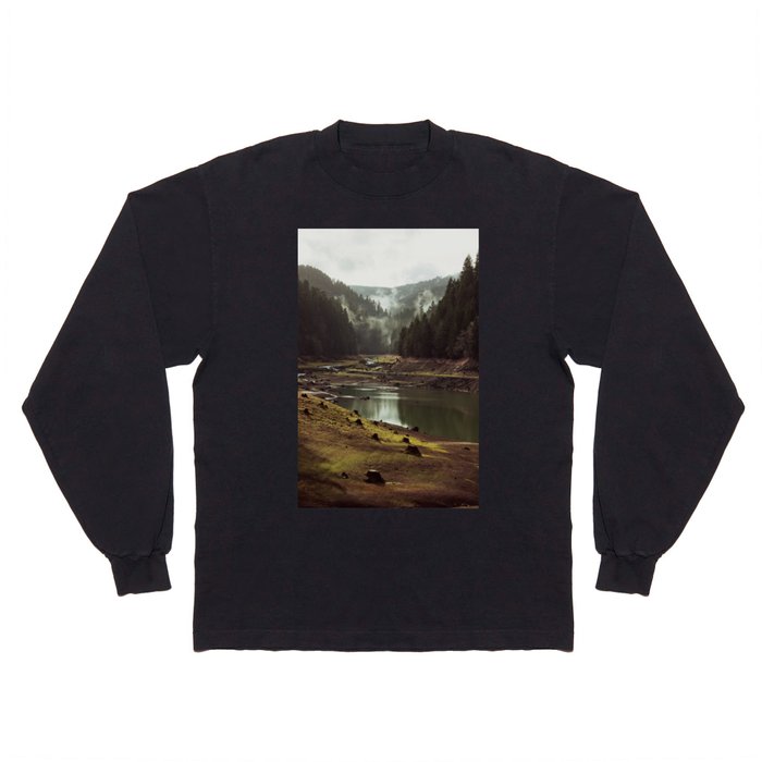 Foggy Forest Creek Long Sleeve T Shirt