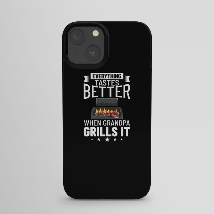 Grandpa Grilling BBQ Grill Smoker Master iPhone Case