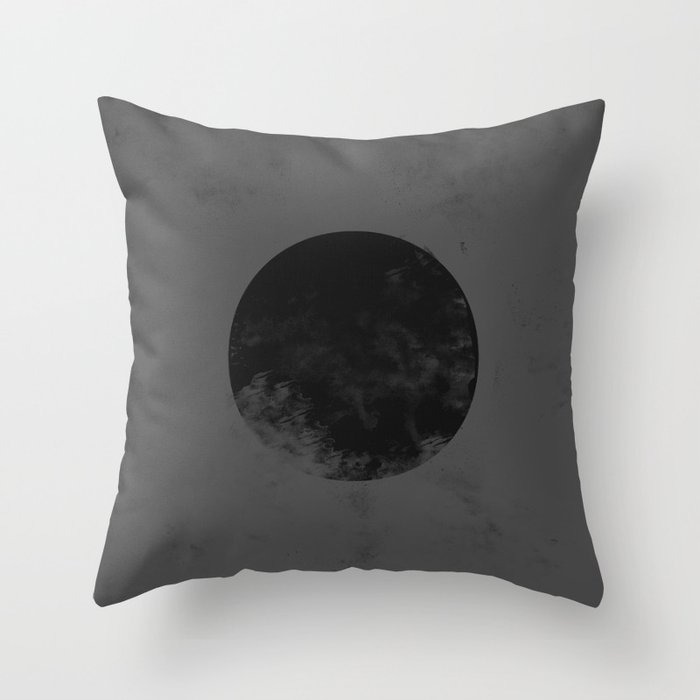 Black Japan Flag Throw Pillow