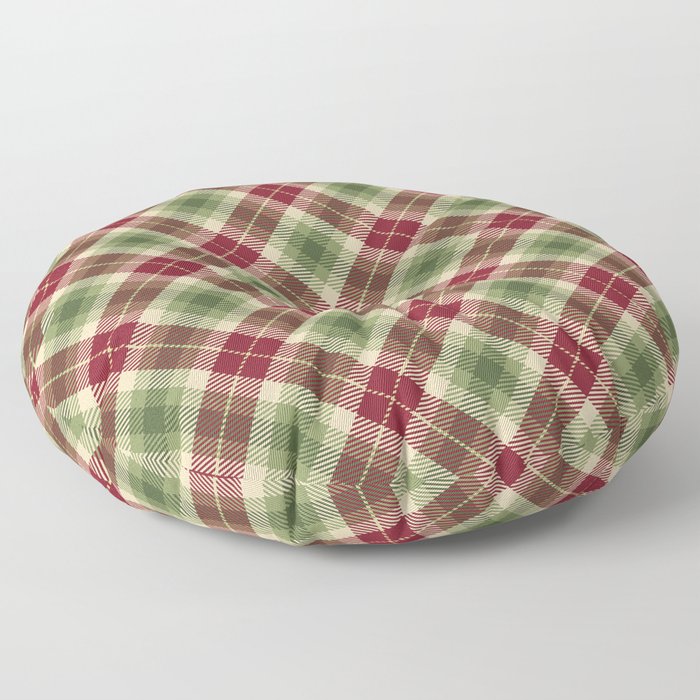 Holiday Plaid 16 Floor Pillow