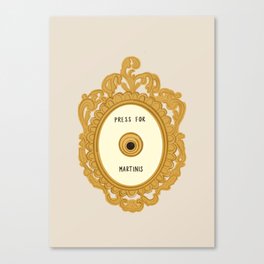 Press for Martinis in Beige Canvas Print