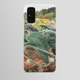 Orange Net Pile Fishing Boat Nautical Seafood Beach Pacific Ocean Oregon Fish  Android Case