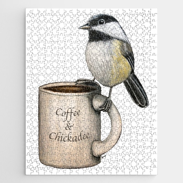 "Coffee & Chickadee" - Java Jungle collection Jigsaw Puzzle