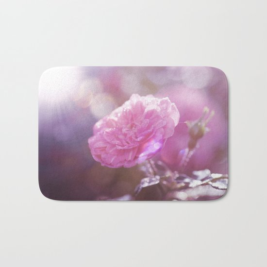 Autumn Roses at backlight - Roses and Flowers Bath Mat