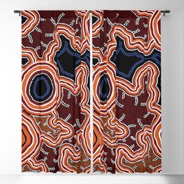 Aboriginal Art Authentic - Pathways Blackout Curtain