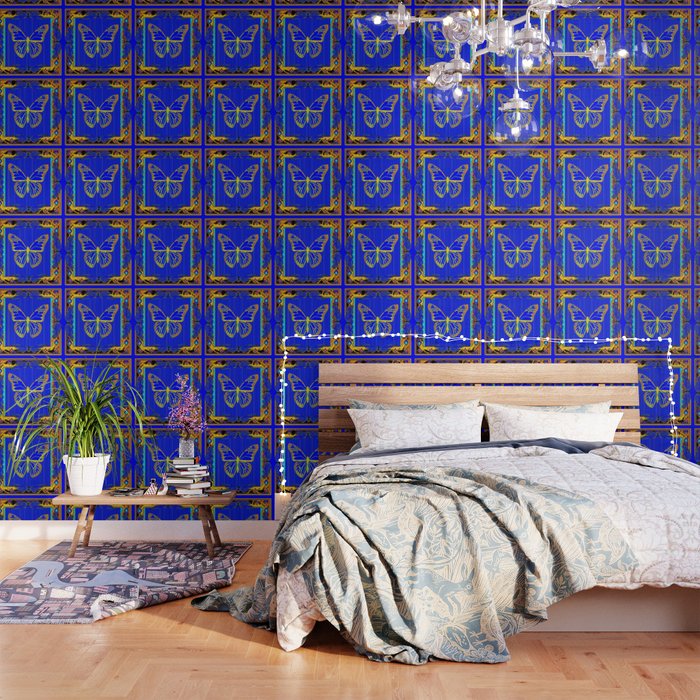 Lapis Blue Gold Monarch Western Art Design Wallpaper By Sharlesart Society6 Search free pattern wallpapers on zedge and personalize your phone to suit you. lapis blue gold monarch western art design wallpaper by sharlesart