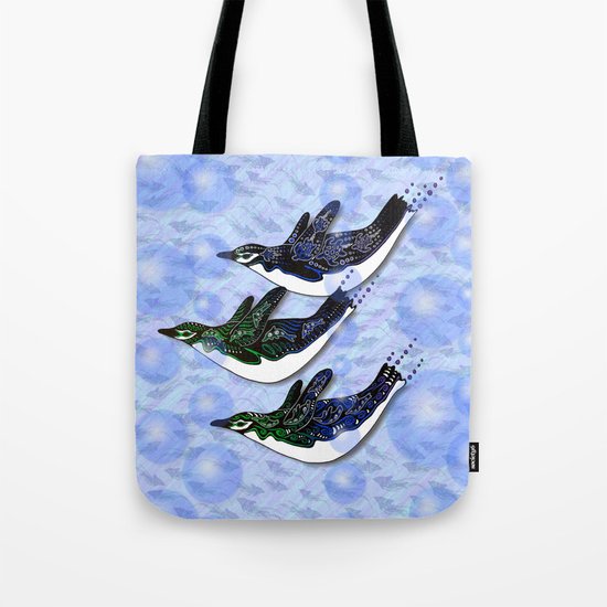 DIVING PENGUINS Tote Bag