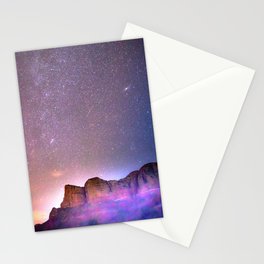 Sedona Arizona Night Sky, Meteors, and Stars Stationery Cards