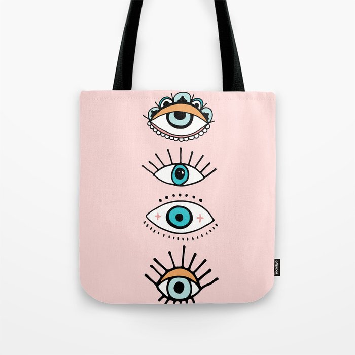 eye illustration print Tote Bag