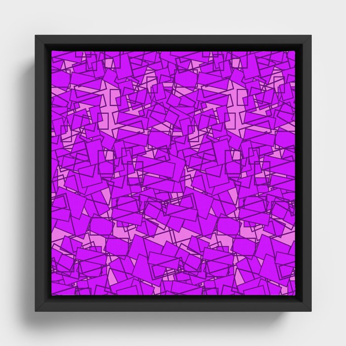 Abstract seamless geometric pattern Framed Canvas