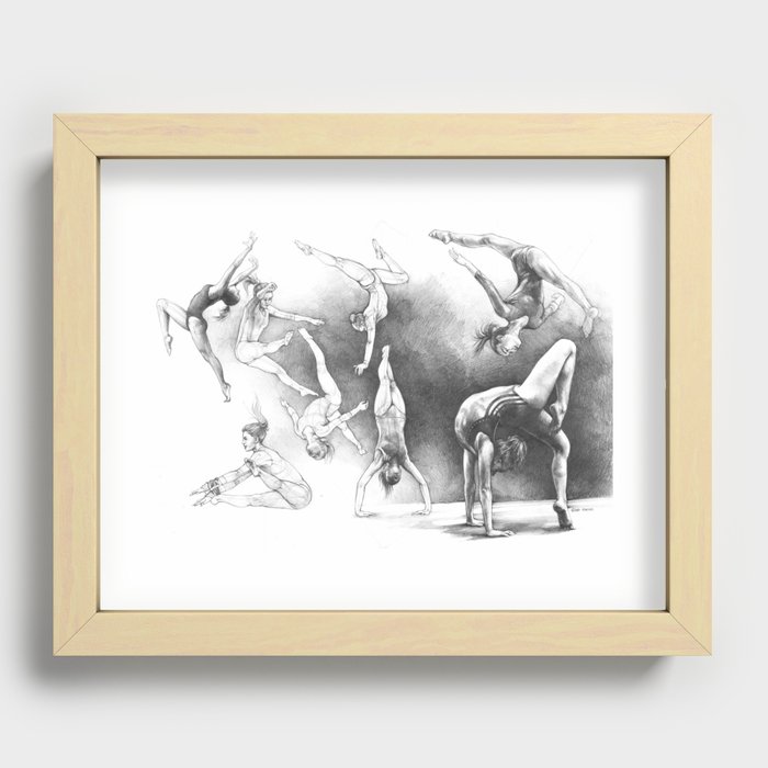 Gymnastics Recessed Framed Print