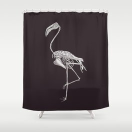 Flamingo Skeleton: Bird Halloween Animal Anatomy Shower Curtain