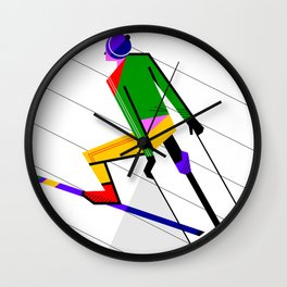 Nordic Ski Wall Clock