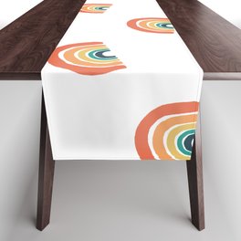 Cute Rainbow Abstract Pattern Table Runner
