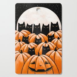 Black Cats in the Pumpkin Patch Cutting Board