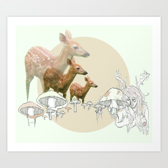 Deer, creatures Art Print