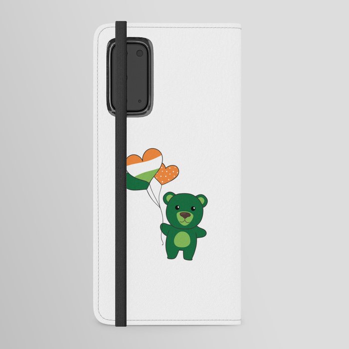 Bear With Ireland Balloons Cute Animals Happiness Android Wallet Case