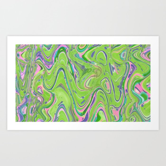 green wave Art Print