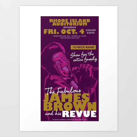 James Brown Art Print