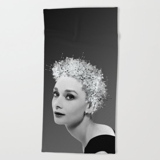 Audrey in Black Beach Towel