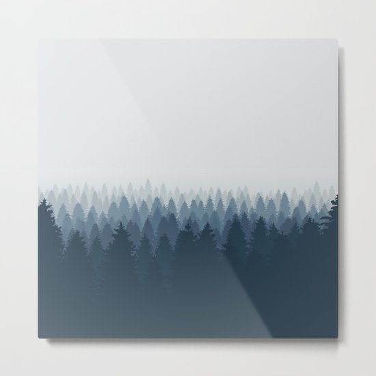Autumn Blue mountain Metal Print