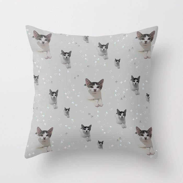 Cats Pattern.   cats, pattern, children, pet, feline, animals, Society6. Throw Pillow