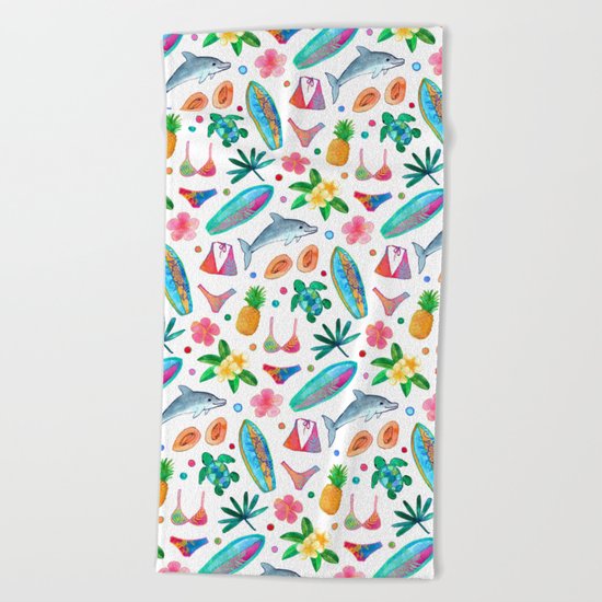 Dotty Summer Beach Pattern Beach Towel