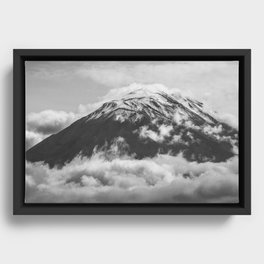 Volcano Misti in Arequipa Peru Covered by Clouds Framed Canvas