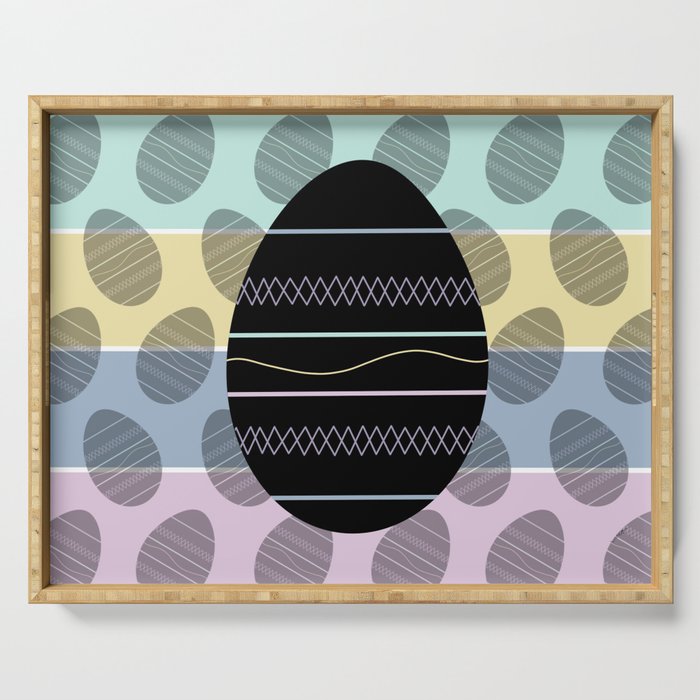 Patterned Easter Eggs Serving Tray