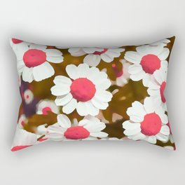 Pop Pink Chamomiles - Watercolor Design Rectangular Pillow