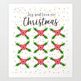 Joy and Love for Christmas Art Print