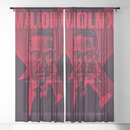 Malcom X: Engraved Sheer Curtain