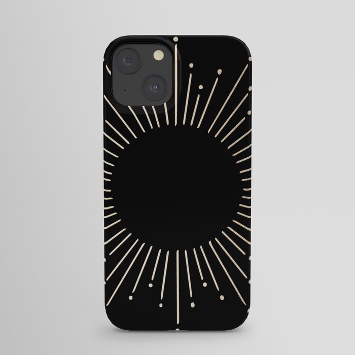 Sunburst White Gold Sands on Black iPhone Case