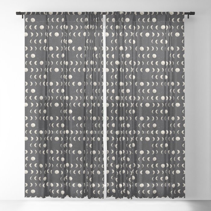 Moon Phases Sheer Curtain