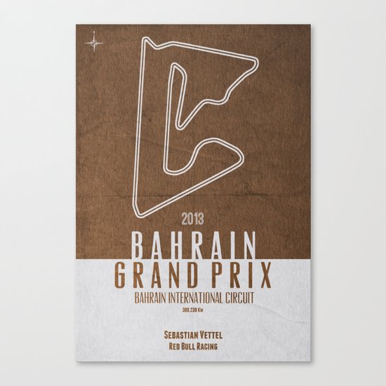 2013 Bahrain Grand Prix Canvas Print