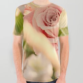 Pink Rose Beauty All Over Graphic Tee