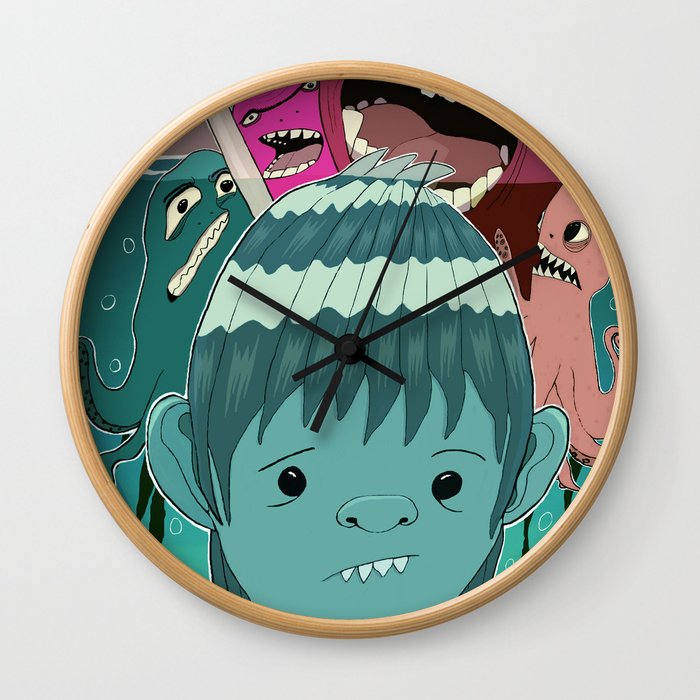 "Aquaboy" by Kieran David Wall Clock