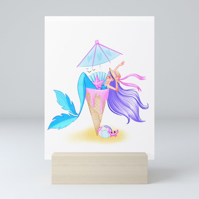 Happiness in a cone! Mini Art Print