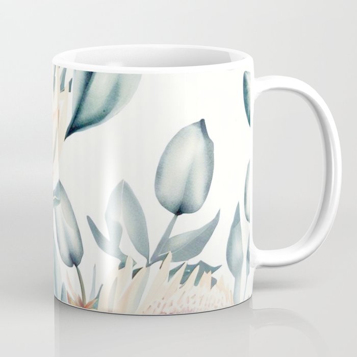 Pastel Protea Floral Coffee Mug