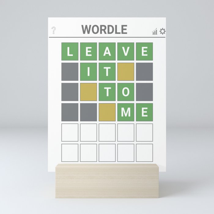 Wordle - Leave it to me Mini Art Print