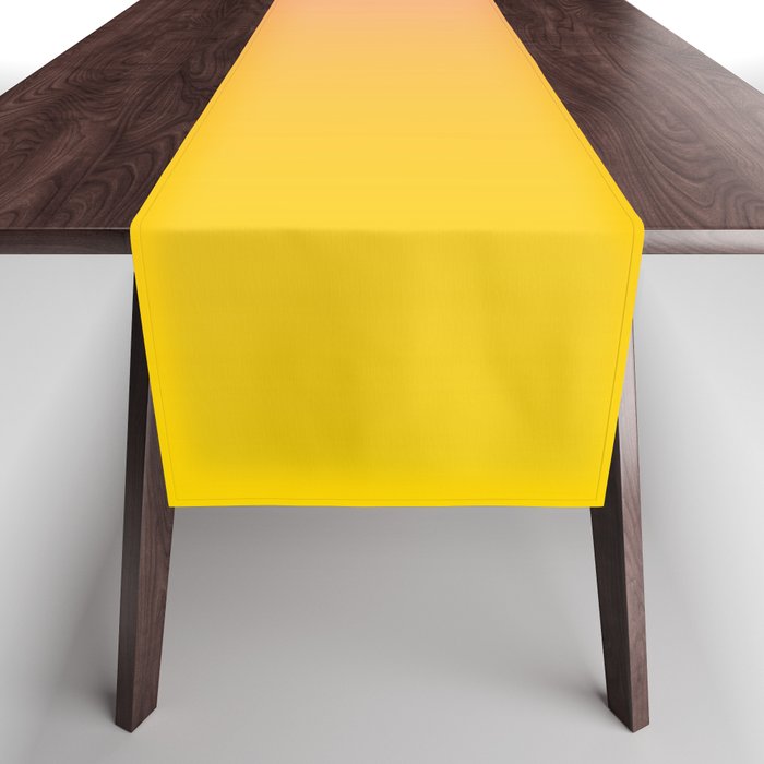 Sunset Bright Yellow Party Pink  Gradient Ombre Pattern Abstract  Table Runner