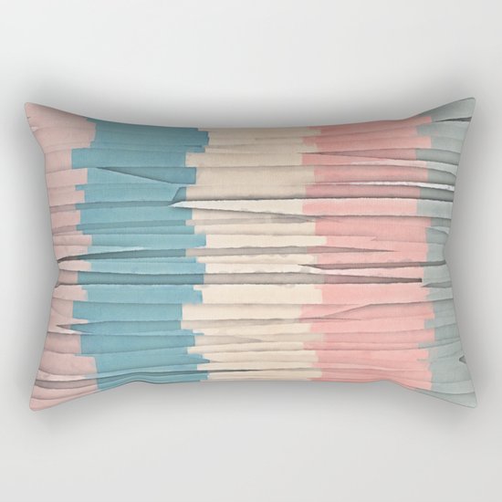 Colorful Grunge Stripes Rectangular Pillow