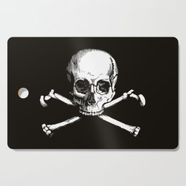 Skull and Crossbones | Jolly Roger | Pirate Flag | Black and White | Cutting Board