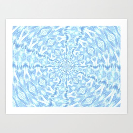 Snow Crystal Kaleidoscope Art Print