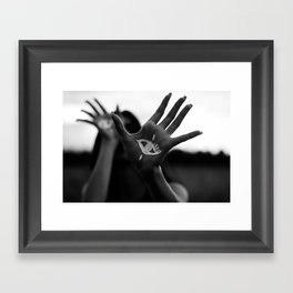 Seeing is Touching - Wide Framed Art Print