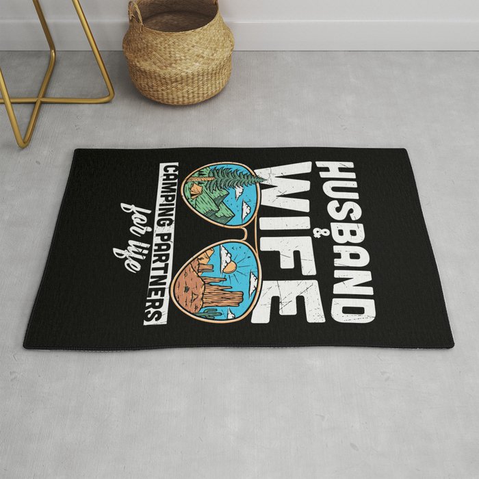 Husband And Wife Camping Partners For Life Rug