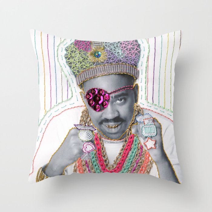 Embroidered Slick Rick Throw Pillow