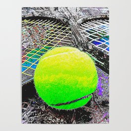 Tennis Art B And R Poster