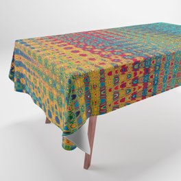 Colorful Zigzag Wave Abstract Tablecloth